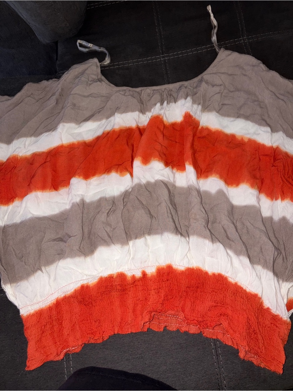 Lightweight Tie-Dye Tunic Top in Taupe. Size 22/24